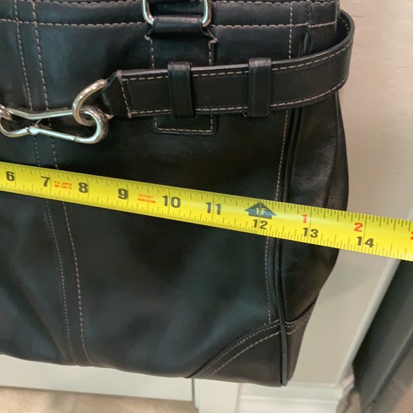 COACH BLACK LEATHER SHOULDER BAG - Picture 7 of 9